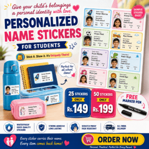 Customize Student Name Sticker